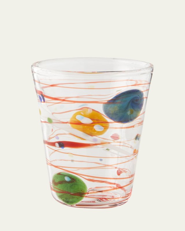Multicolor Swirl Water Glass